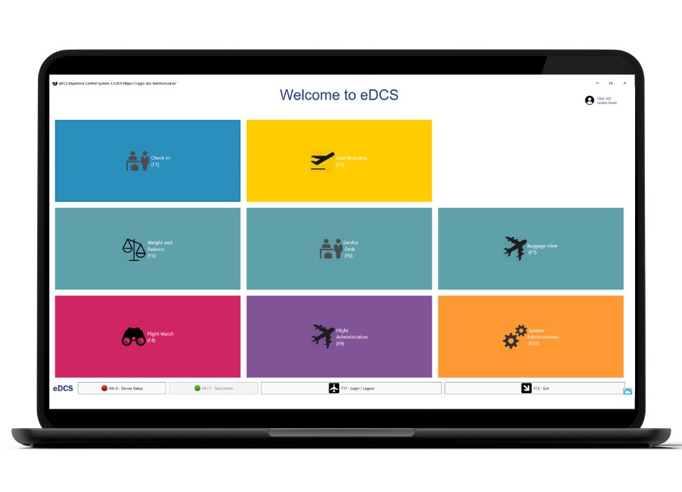 Departure Control System. AeroCloud eDCS module screenshot