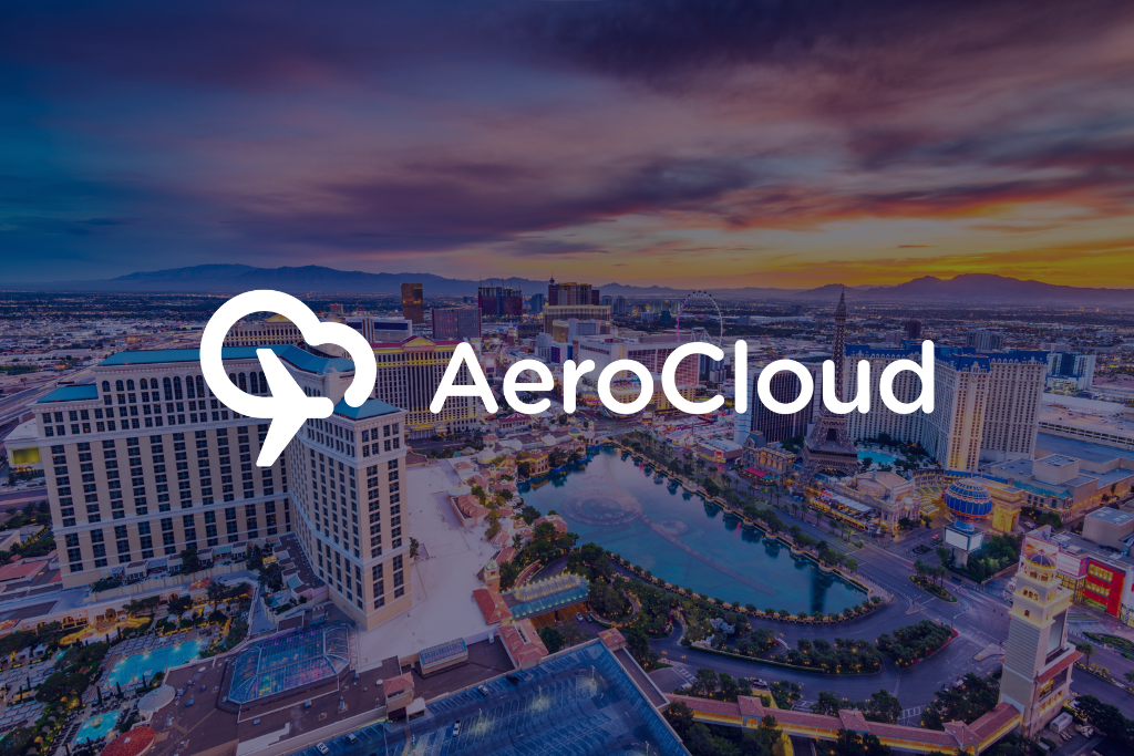 AeroCloud logo above LAS Vegas